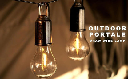 Decorative Hanging Bulb with 3 Modes Tent Lamp for Camping Pac of 2